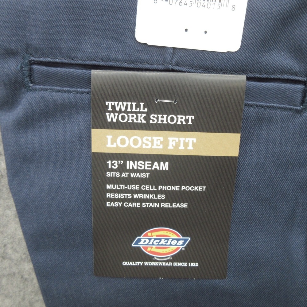 Dickies Men Work Shorts Size 30 Navy Twill Work Loose Fit 13" Multi Pockets New - Picture 4 of 11